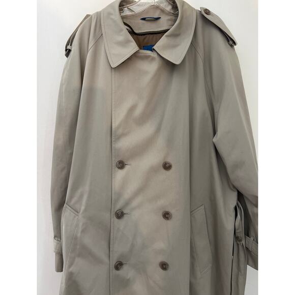 Towncraft Trench Coat double br removable liner 46L Long